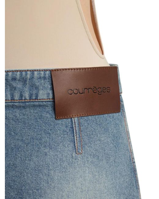 Courreges Blue "Signature" Denim Mini Skirt