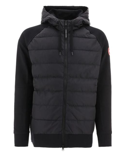 メンズ Canada Goose キルティング フーデッドジャケット Black