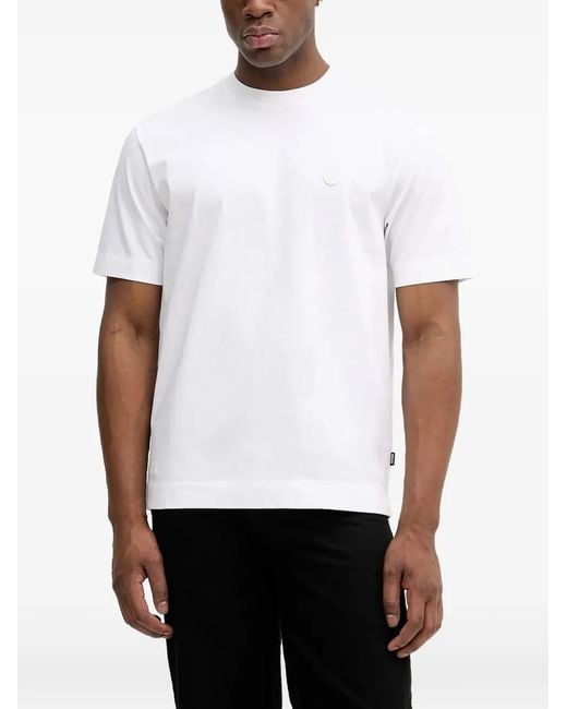 Boss White Crew-Neck T-Shirt for men