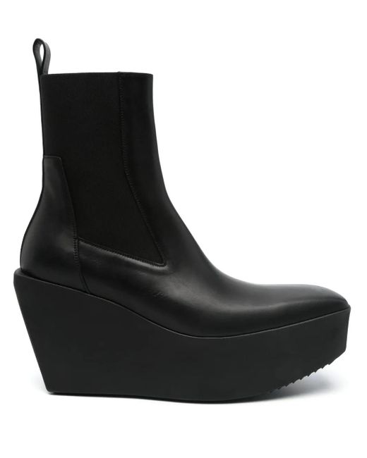 Rick Owens Black Sliver Platform Boots for men