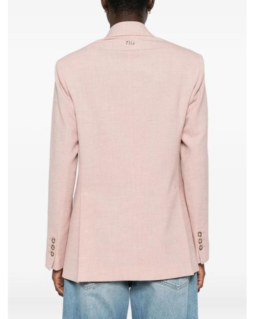 Liu Jo Pink Single-Breasted Blazer