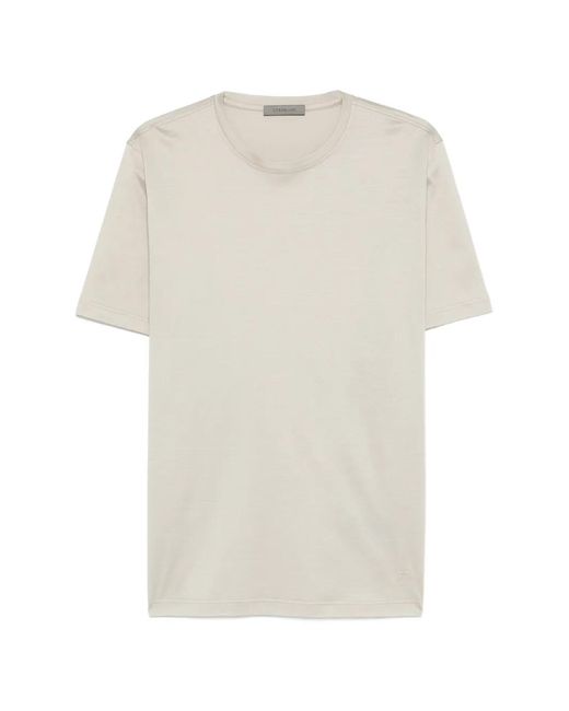 Corneliani White Crew-Neck T-Shirt for men