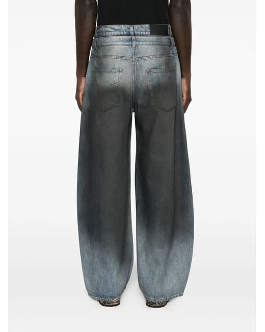 Feng Chen Wang Gray Gradient-Effect Denim Jeans