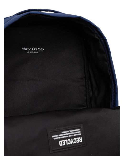 Marc O' Polo Blue Medium Logo-Patch Backpack for men