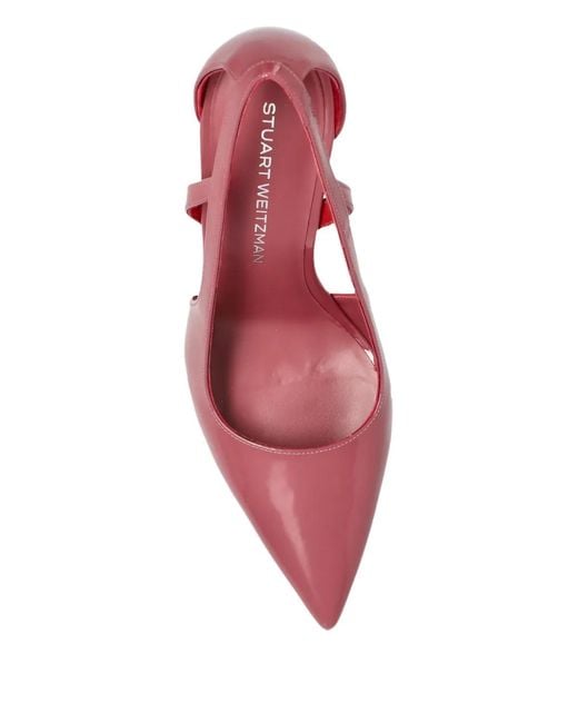 Stuart Weitzman Pink Stuart Power Cutout 85 Pumps