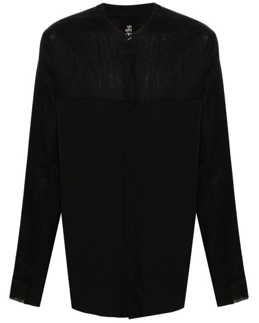 Camicia con design a inserti di Thom Krom in Black da Uomo