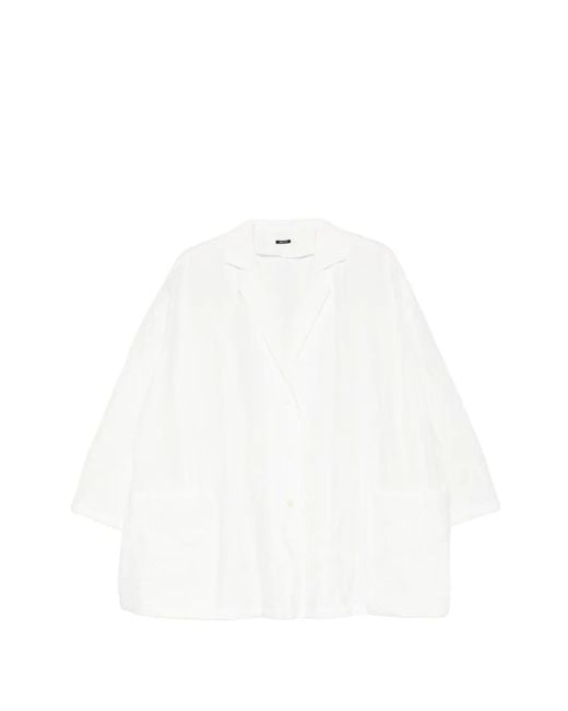 Apuntob White Patch-Pocket Shirt