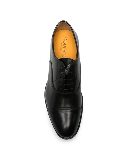 Doucal's Black Orvieto Oxford Shoes for men