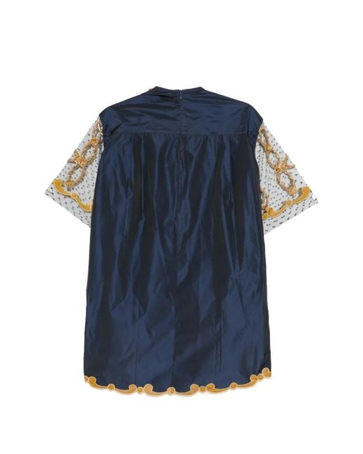 Biyan Blue Tulle Blouse