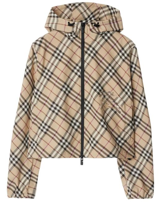 Burberry Geruit Jack in het Brown