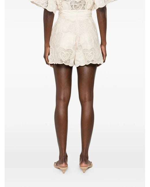 Zimmermann Natural Wanderlust Tuck Shorts