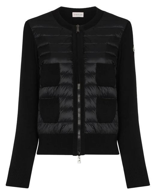 Moncler Black Padded Cardigan