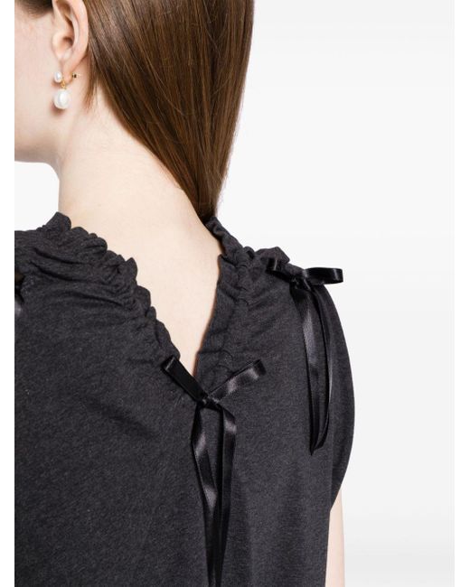 Haut en coton à détail de nœud Simone Rocha en coloris Black