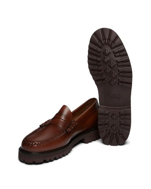G.H.BASS Brown Weejuns 90S Larson Penny Loafers for men