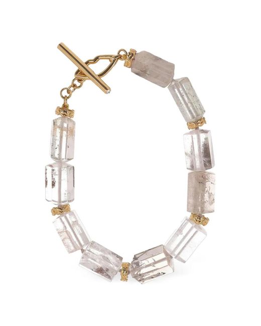 EDINA KISS Metallic Garden Quartz And Diamond Bracelet