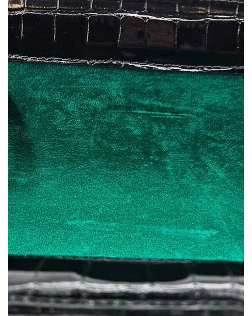 Madison Maison Black Moc Croc Clutch Bag
