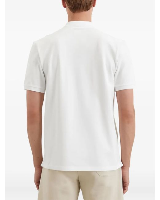 Marc O' Polo White Logo-Embroidered Polo Shirt for men