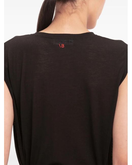 Victoria Beckham Black Crepe Tank Top
