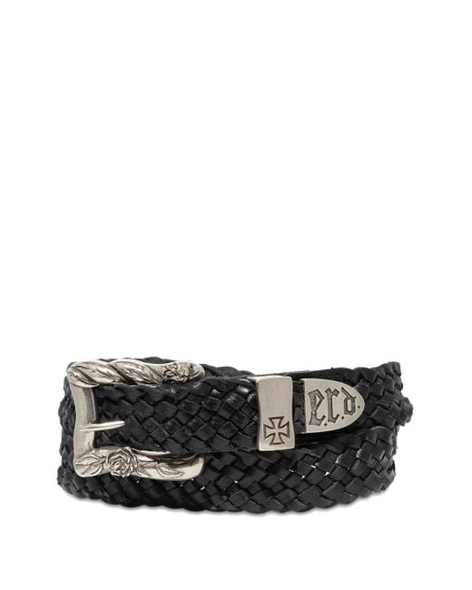 r*e様 Enfants Riches Déprimés Braided Bel Enfants Riches Deprimes Port Of Souls Braided Buckle Belt in Black