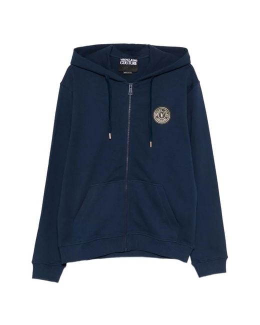 Versace Jeans Couture Blue Zip-Fastening Hoodie for men