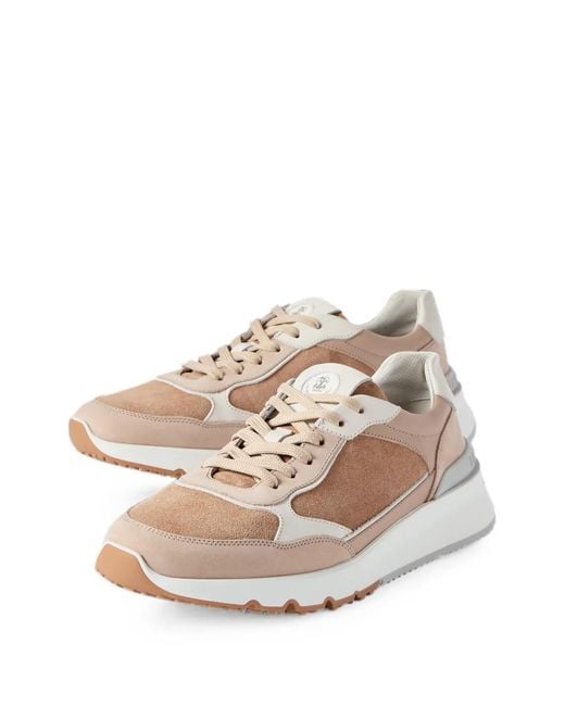 Brunello Cucinelli White Nubuck And Suede Runners for men