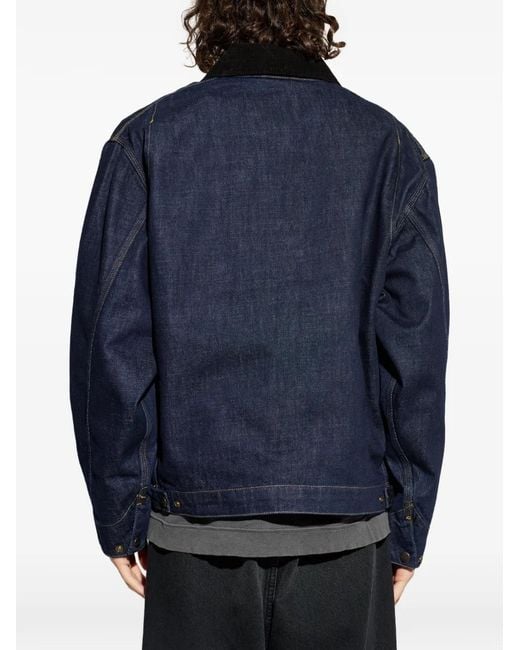 Carhartt Blue Corduroy Collar Jacket for men