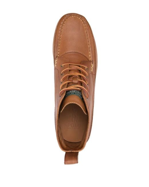 Polo Ralph Lauren Brown Lace Up Boots for men