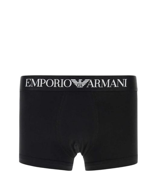 Emporio Armani Black Logo-Waistband Boxers for men