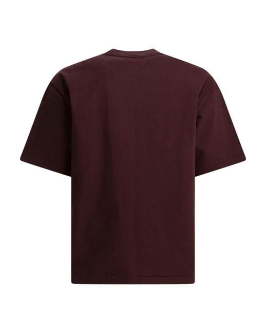 Auralee T-Shirt mit rundem Ausschnitt in Red für Herren