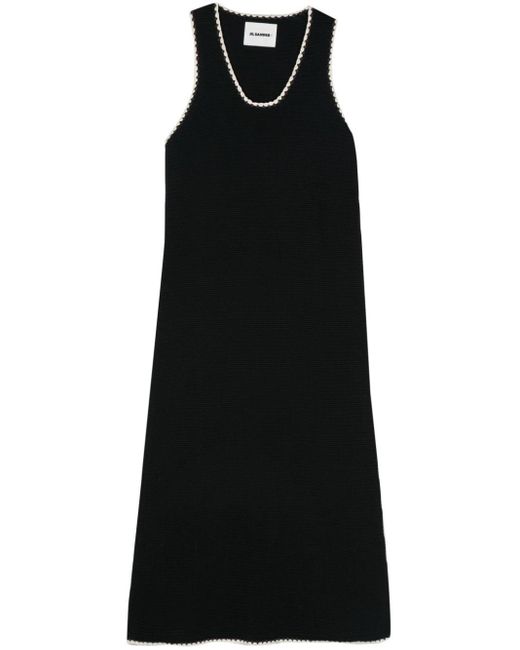 Jil Sander Black + Knitted Maxi Dress