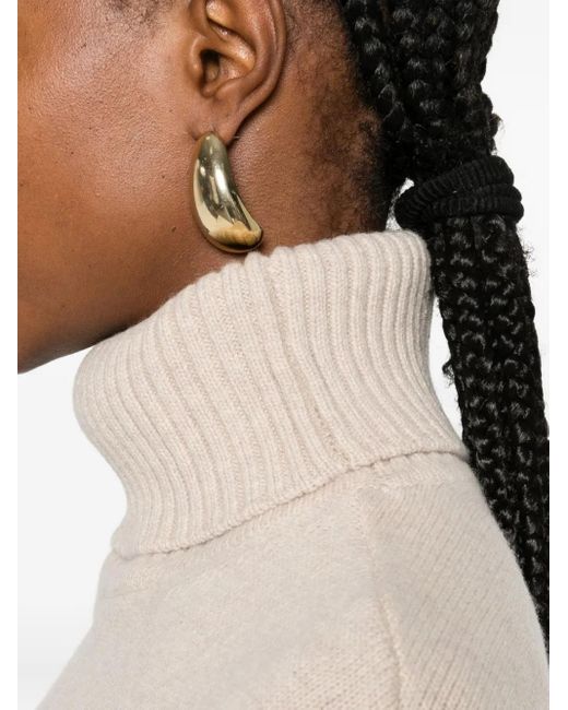 Maison Kitsuné Natural Roll-Neck Wool Jumper