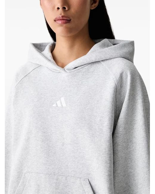Adidas Gray Kit Small Logo Hoodie