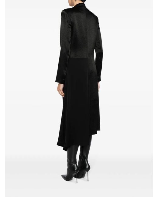 Givenchy Black Crystal-Embellished Satin Midi Dress