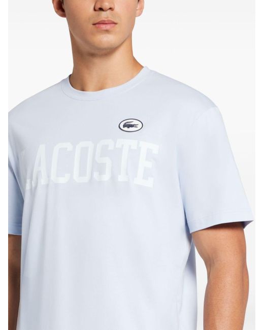 T-shirt con stampa di Lacoste in Blue da Uomo