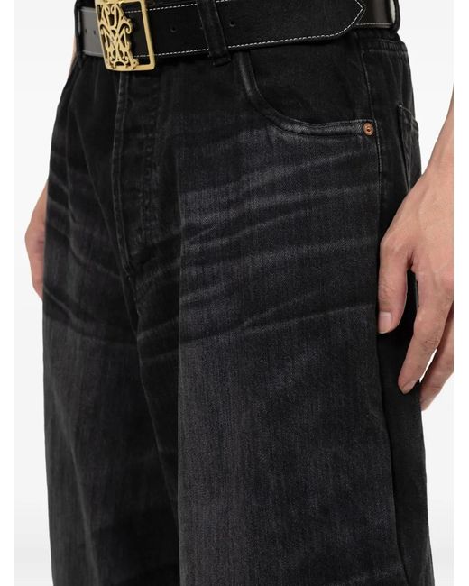 Vaqueros anchos KAMIYA de hombre de color Black