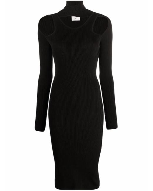 Coperni Black Cut-Out Midi Dress