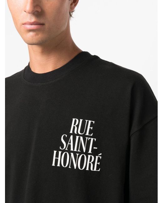 1989 STUDIO Black Saint-honoré Print Cotton T-shirt for men