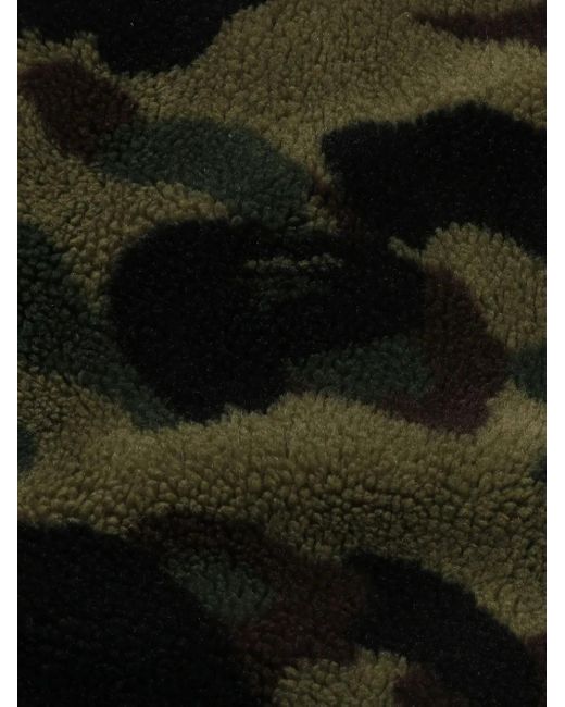A Bathing Ape Black Camouflage-Pattern Zip-Up Jacket for men