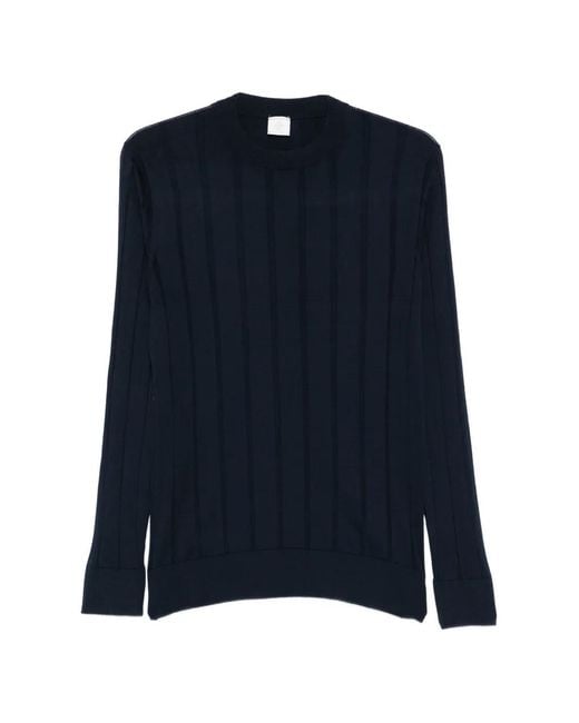 Eleventy Blue Crew-Neck Sweater for men