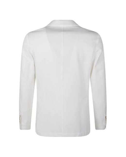 Eleventy White Button Blazer for men