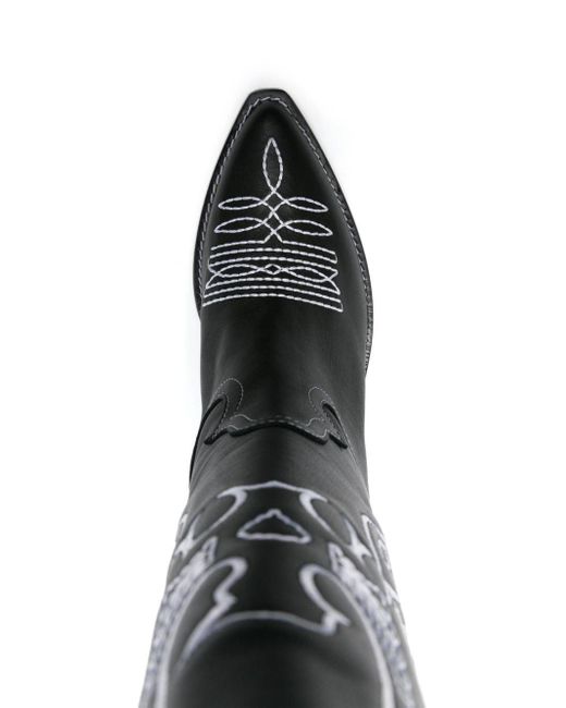 Le Silla Black Christine 60mm Leather Boots