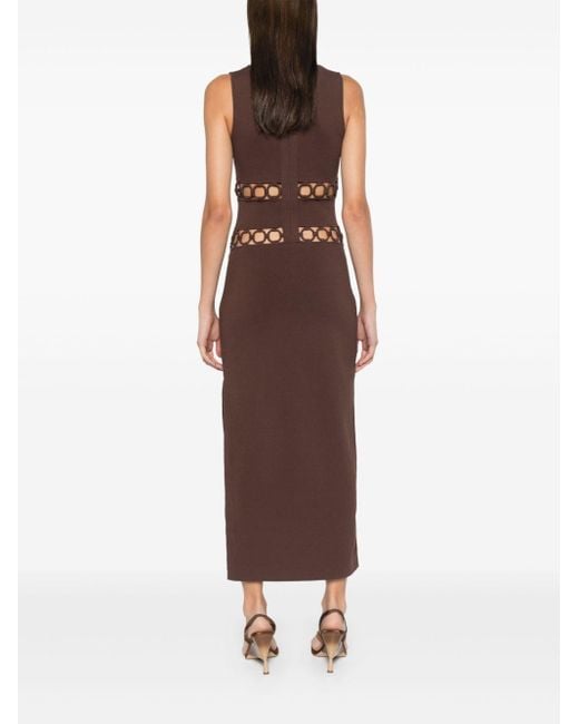 Cult Gaia Brown River Midi Dress