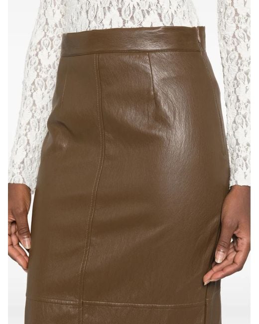 Jupe Mi-Longue À Taille Haute Dixie en coloris Brown