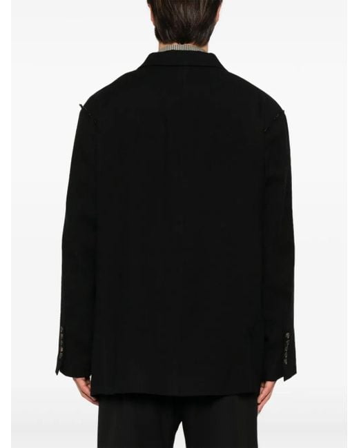 Ziggy Chen Black Twill Blazer for men