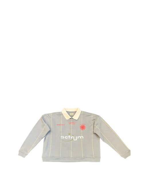 Astrum White Pinstriped Polo Shirt for men