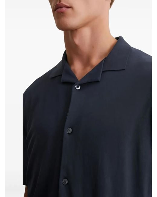 Marc O' Polo Blue Short-Sleeve Button-Up Shirt for men