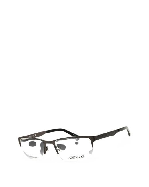 Adensco White Rectangle-Frame Glasses for men