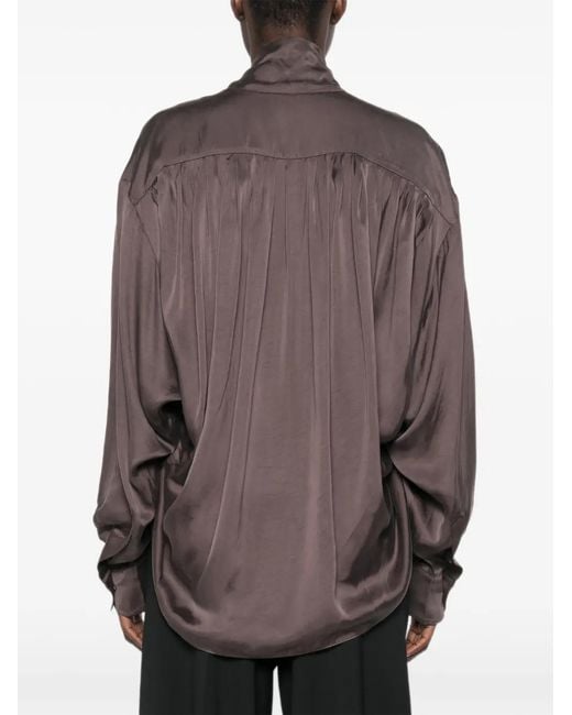 ANDAMANE Mathilda Gesmockte Blouse in het Brown