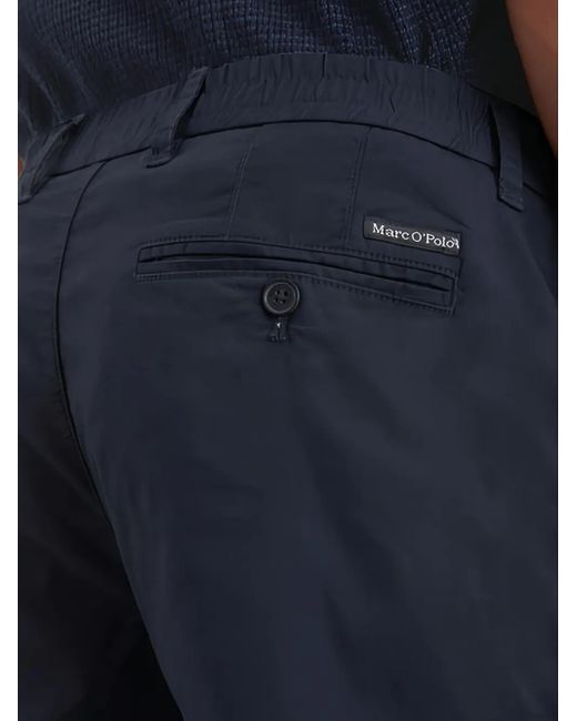 Marc O' Polo Blue Pleated-Front Trousers for men