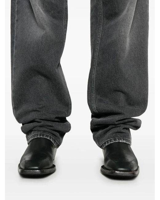 Martine Rose Gray Open Fly Jeans for men